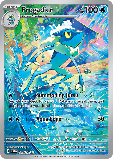 Frogadier - CRI-089-H - Illustration Rare