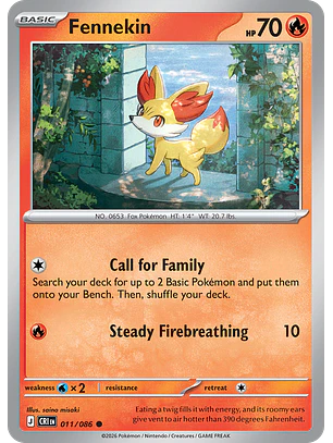 Fennekin - CRI-011 - Common