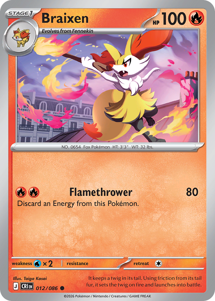 Braixen - CRI-012 - Common 1