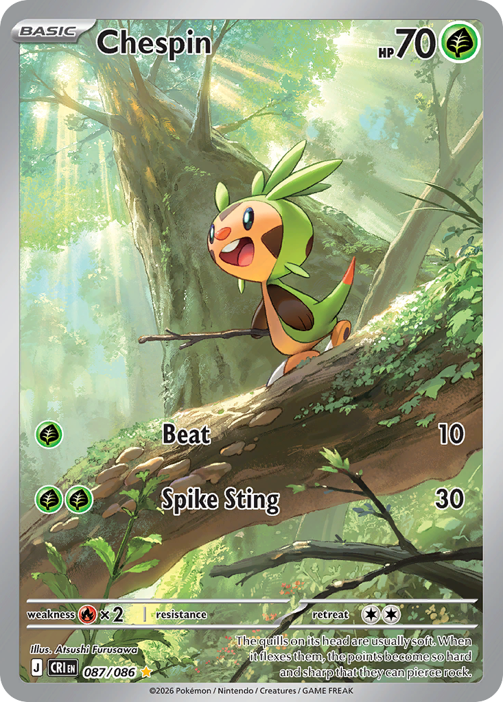 Chespin - CRI-087-H - Illustration Rare 1