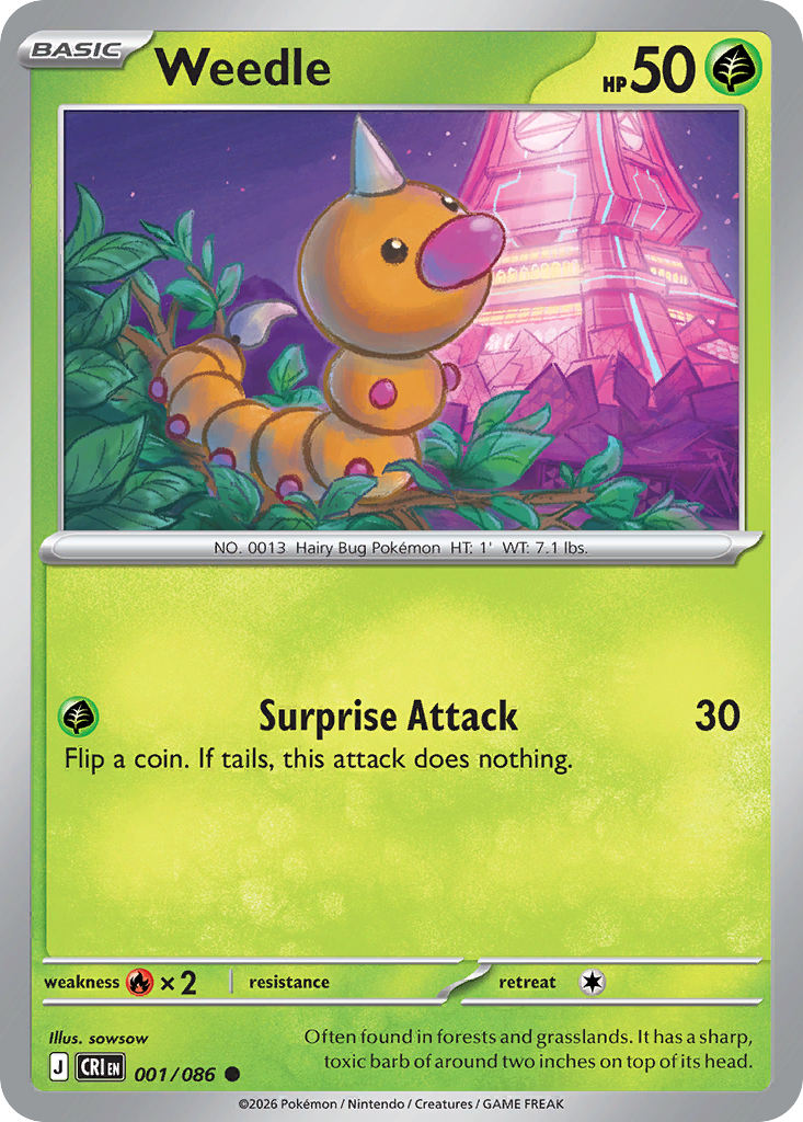 Weedle - CRI-001 - Common 1