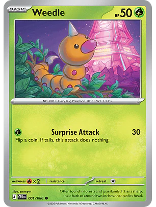 Weedle - CRI-001 - Common