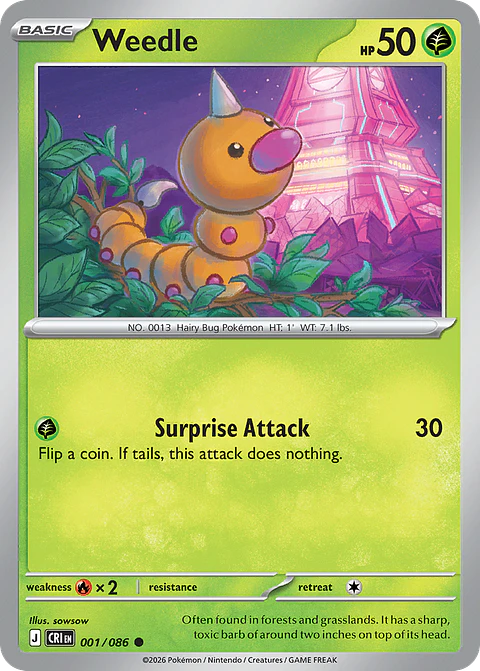 Weedle - CRI-001 - Common