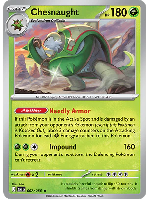 Chesnaught - CRI-007-RH - Rare Reverse Holo