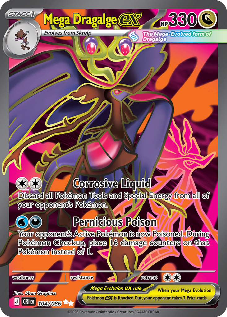 Mega Dragalge ex - CRI-104-H - Ultra Rare 1