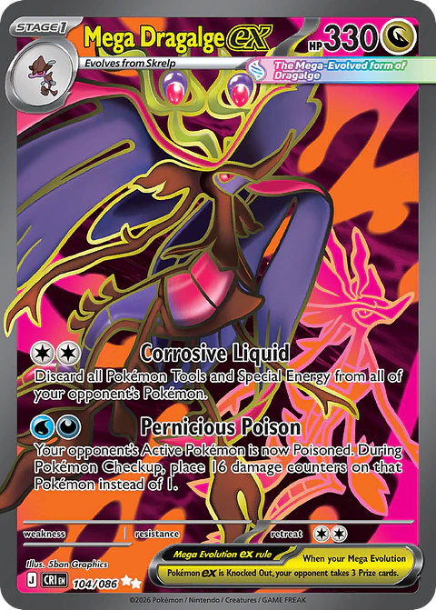 Mega Dragalge ex - CRI-104-H - Ultra Rare