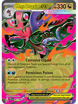 Mega Dragalge ex - CRI-065-H - Double Rare