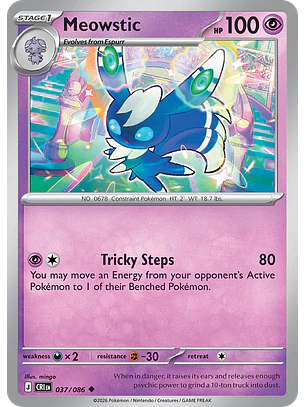 Meowstic - CRI-037-RH - Uncommon Reverse Holo