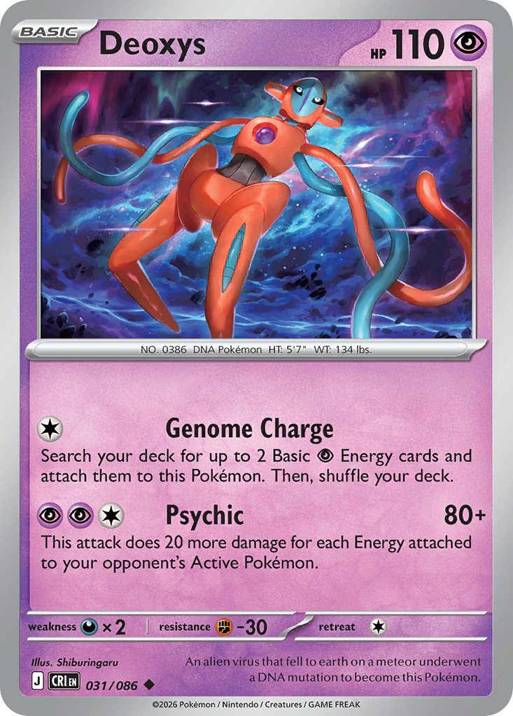 Deoxys - CRI-031-RH - Uncommon Reverse Holo 1
