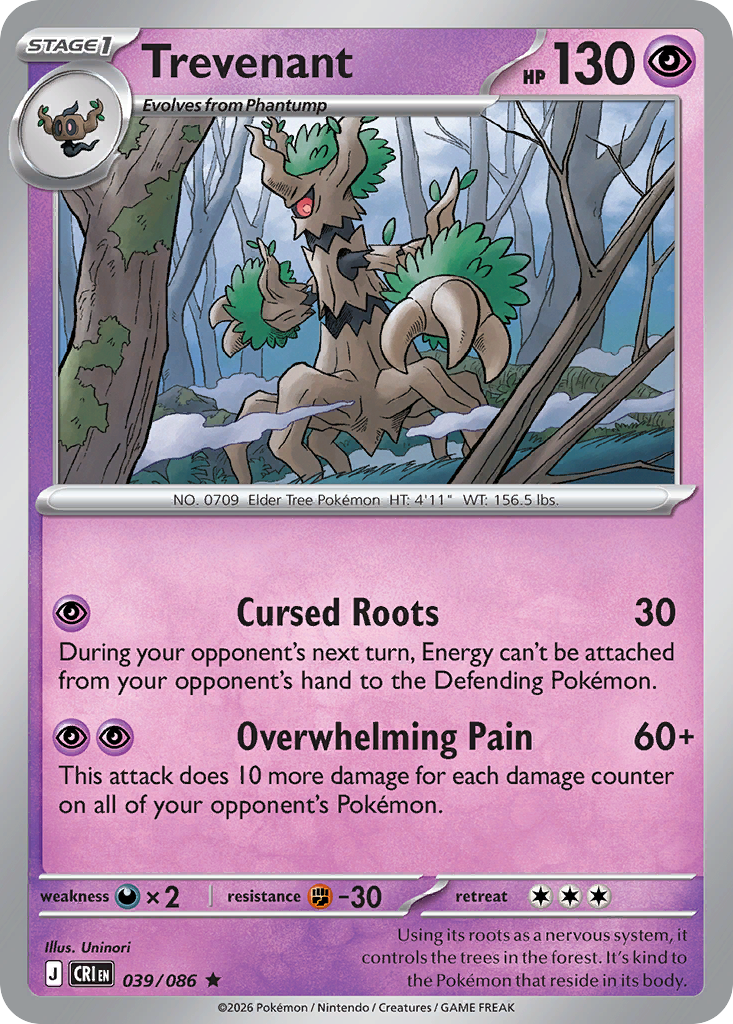 Trevenant - CRI-039-H - Rare 1