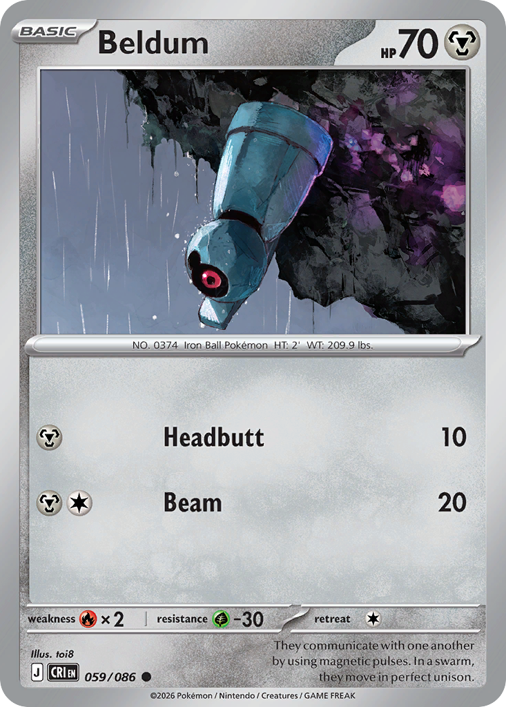 Beldum - CRI-059-RH - Common Reverse Holo 1