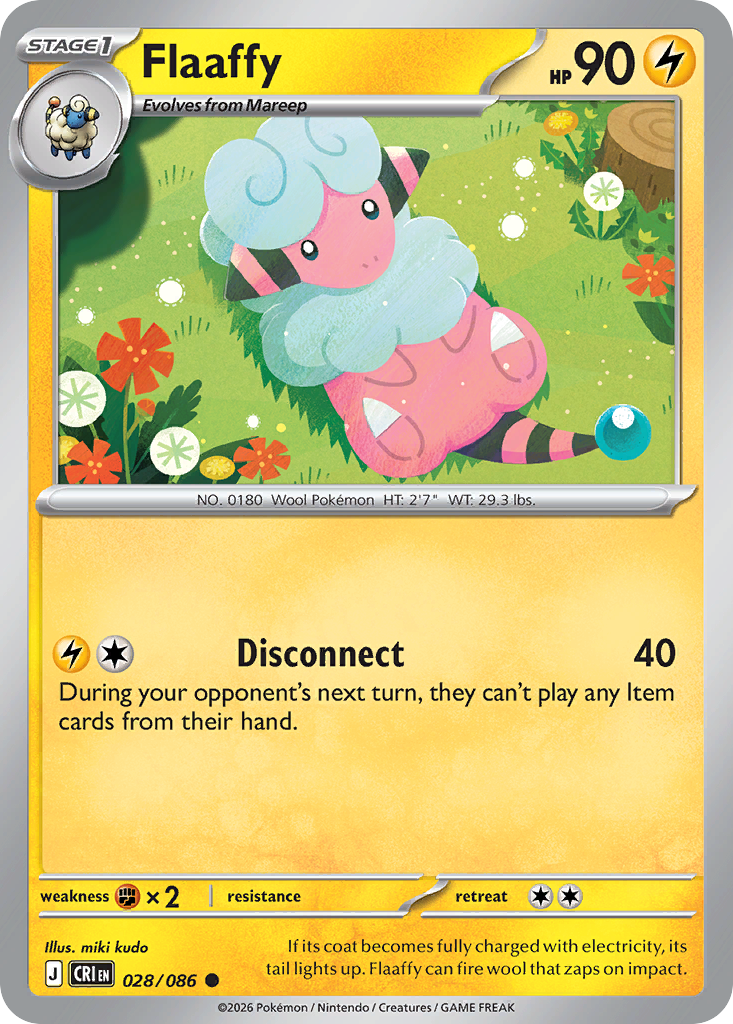 Flaaffy - CRI-028-RH - Common Reverse Holo 1