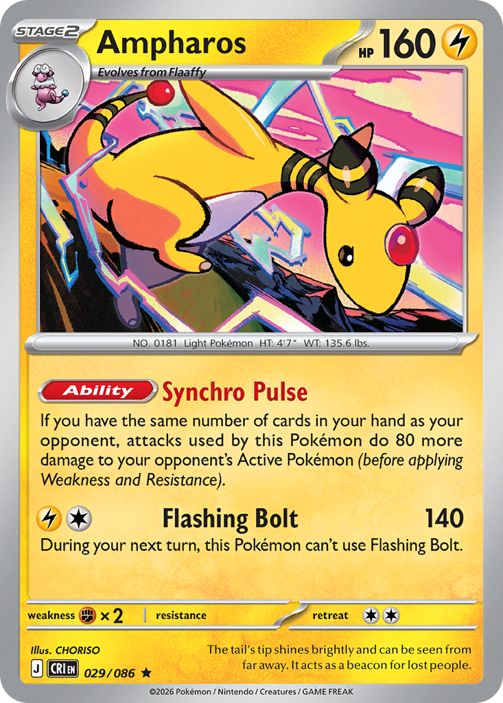 Ampharos - CRI-029-H - Rare 1