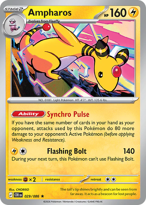 Ampharos - CRI-029-H - Rare
