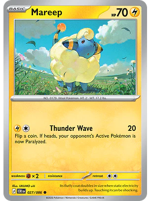 Mareep - CRI-027-RH - Common Reverse Holo