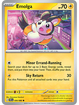 Emolga - CRI-030-RH - Common Reverse Holo