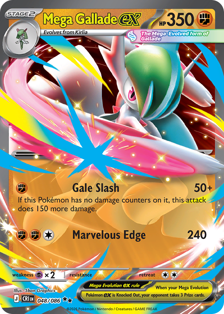 Mega Gallade ex - CRI-048-H - Double Rare 1