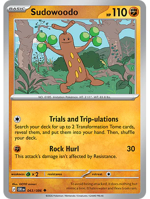 Sudowoodo - CRI-043 - Uncommon