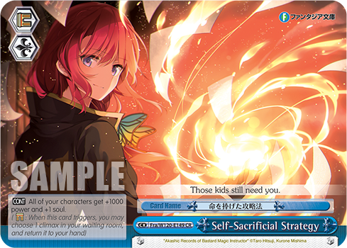 Self-Sacrificial Strategy - Fra/W120-E149 - CR 1