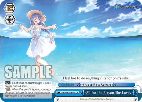 All for the Person She Loves - Fdl/W120-E148 - CR 1