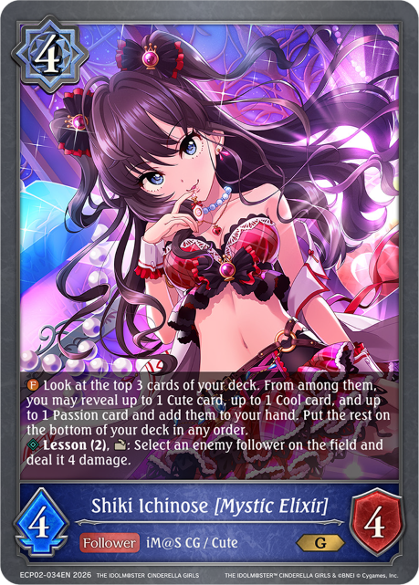Shiki Ichinose [Mystic Elixir] - ECP02-034EN - Gold 1