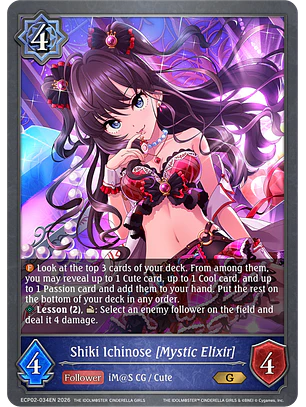 Shiki Ichinose [Mystic Elixir] - ECP02-034EN - Gold