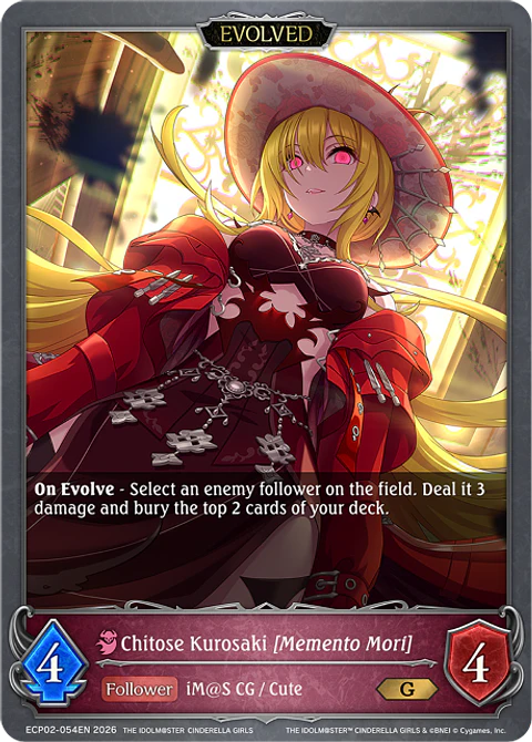 Chitose Kurosaki [Memento Mori] (Evolved) - ECP02-054EN - Gold