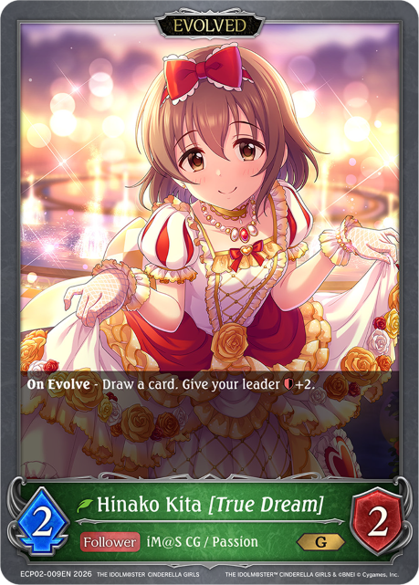 Hinako Kita [True Dream] (Evolved) - ECP02-009EN - Gold 1