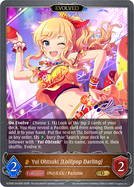Yui Ohtsuki [Lollipop Darling] (Evolved) - ECP02-043EN - Gold 1