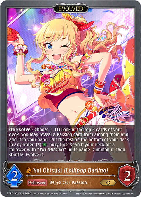 Yui Ohtsuki [Lollipop Darling] (Evolved) - ECP02-043EN - Gold