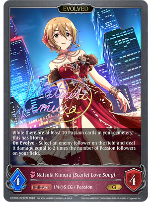 Natsuki Kimura [Scarlet Love Song] (Evolved) - P29EN (Foil) - ECP02-P29EN - Premium