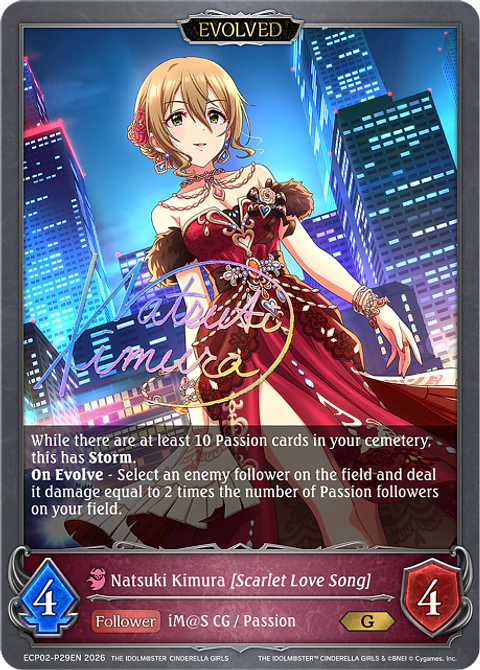 Natsuki Kimura [Scarlet Love Song] (Evolved) - P29EN (Foil) - ECP02-P29EN - Premium