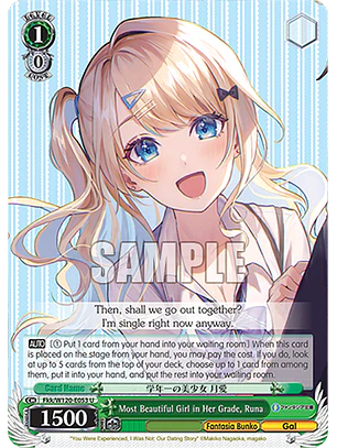 Most Beautiful Girl in Her Grade, Runa - Fkk/W120-E053 - U