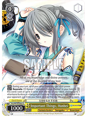 Important Things, Hanbei - Foy/W120-E021 - C