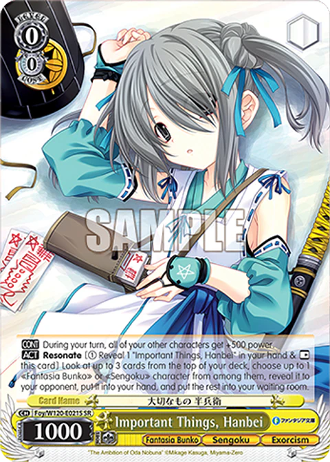Important Things, Hanbei - Foy/W120-E021S - SR