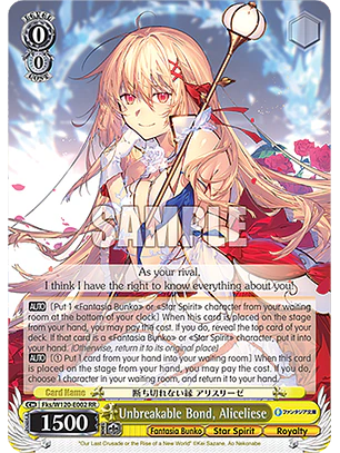 Unbreakable Bond, Aliceliese - Fks/W120-E002 - RR