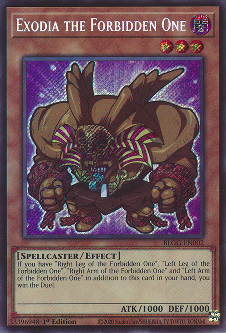 Exodia the Forbidden One - BLGG-EN002 - Secret Rare 1