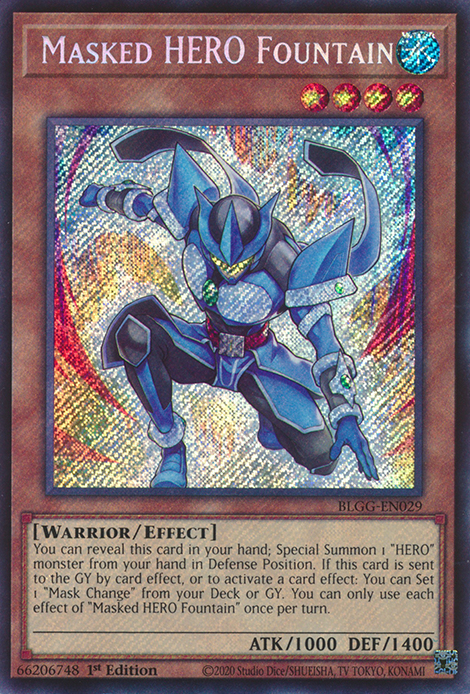 Masked HERO Fountain - BLGG-EN029 - Secret Rare 1