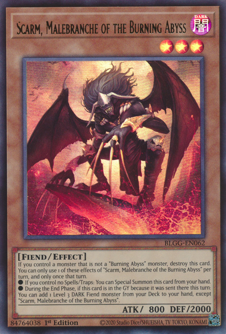 Scarm, Malebranche of the Burning Abyss - BLGG-EN062 - Ultra Rare 1