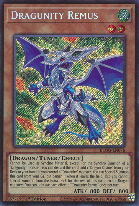 Dragunity Remus - BLGG-EN076 - Secret Rare 1