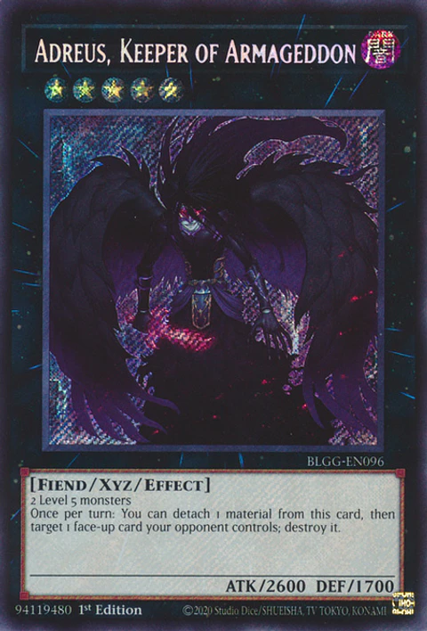 Adreus, Keeper of Armageddon - BLGG-EN096 - Secret Rare