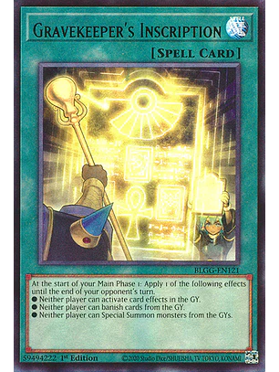 Gravekeeper's Inscription - BLGG-EN121 - Ultra Rare
