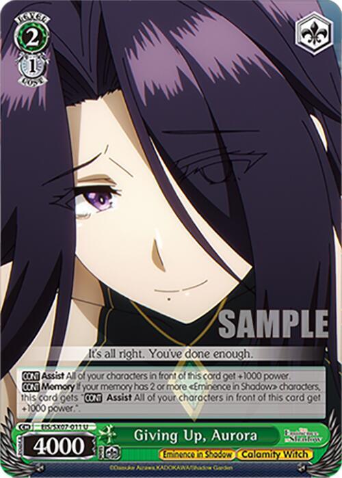 Giving Up, Aurora - EIS/SX07-011 - U 1