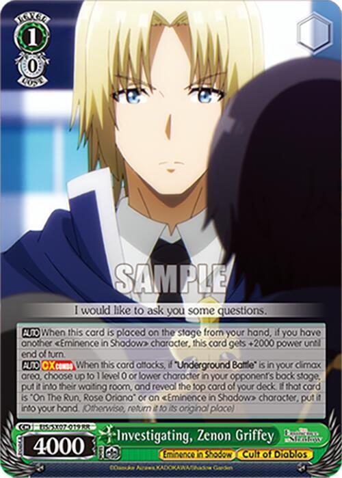 Investigating, Zenon Griffey - EIS/SX07-019 - RR 1