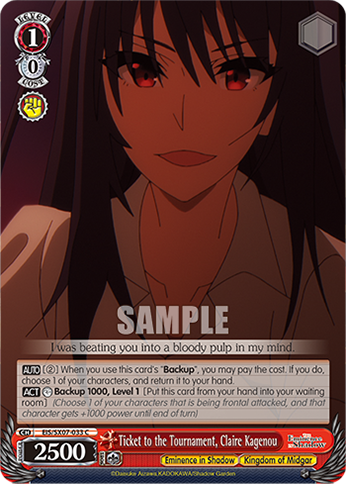 Ticket to the Tournament, Claire Kagenou - EIS/SX07-033 - C 1