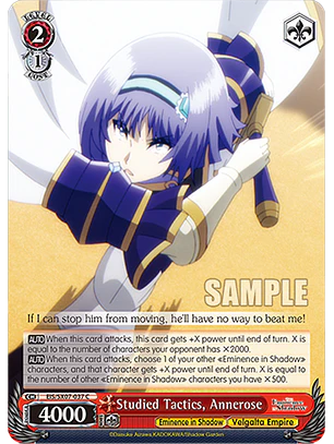 Studied Tactics, Annerose - EIS/SX07-037 - C
