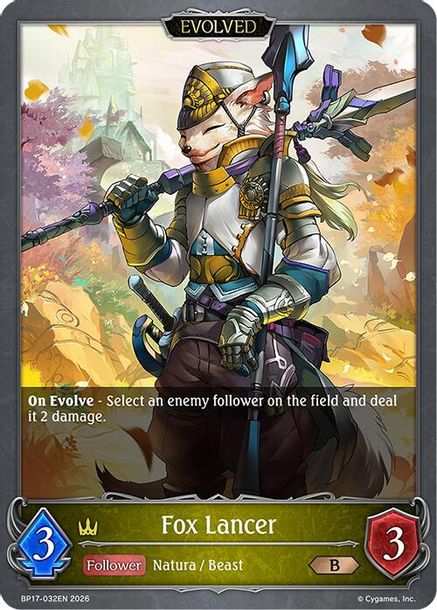 Fox Lancer (Evolved) - BP17-032EN - Bronze 1