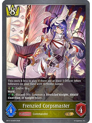 Frenzied Corpsmaster - BP17-023EN - Gold