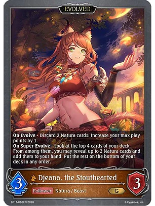 Djeana, the Stouthearted (Evolved) - BP17-060EN - Gold