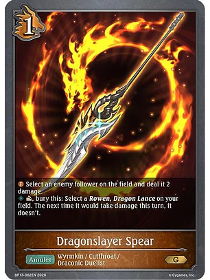 Dragonslayer Spear - BP17-062EN - Gold